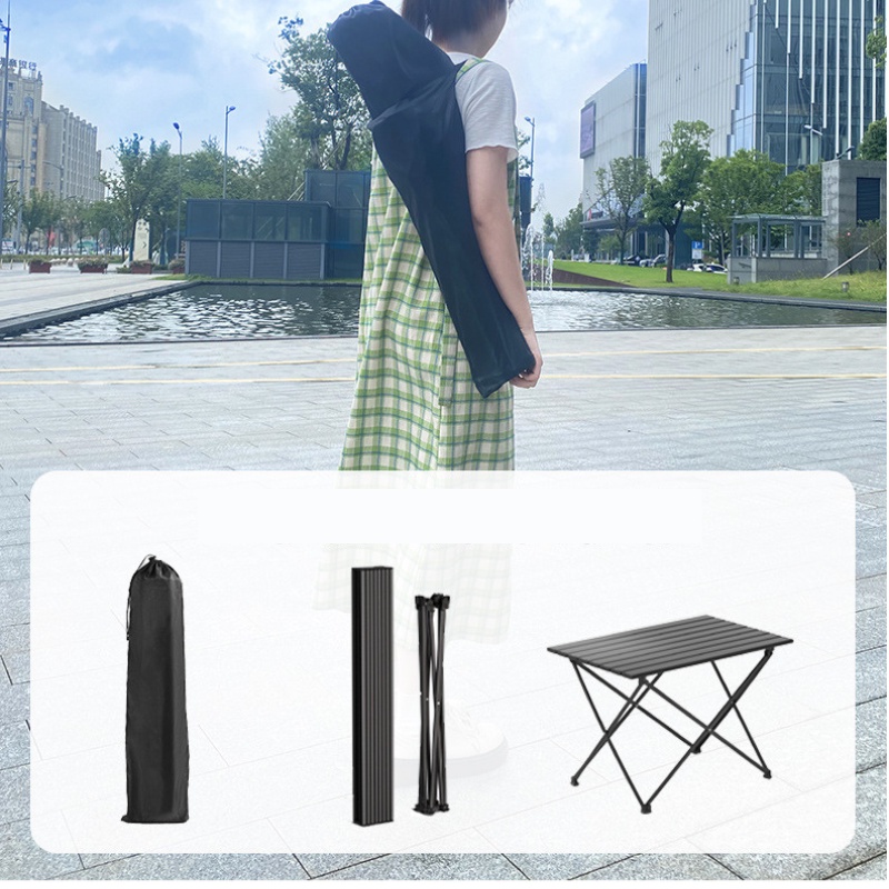 Bàn Dã Ngoại Gấp Gọn Hợp Kim Nhôm Siêu Nhẹ, Lắp Ráp Dễ Dàng, Bàn Ghế Mang Đi Picnic Du Lịch Xếp Gọn Chắc Chắn