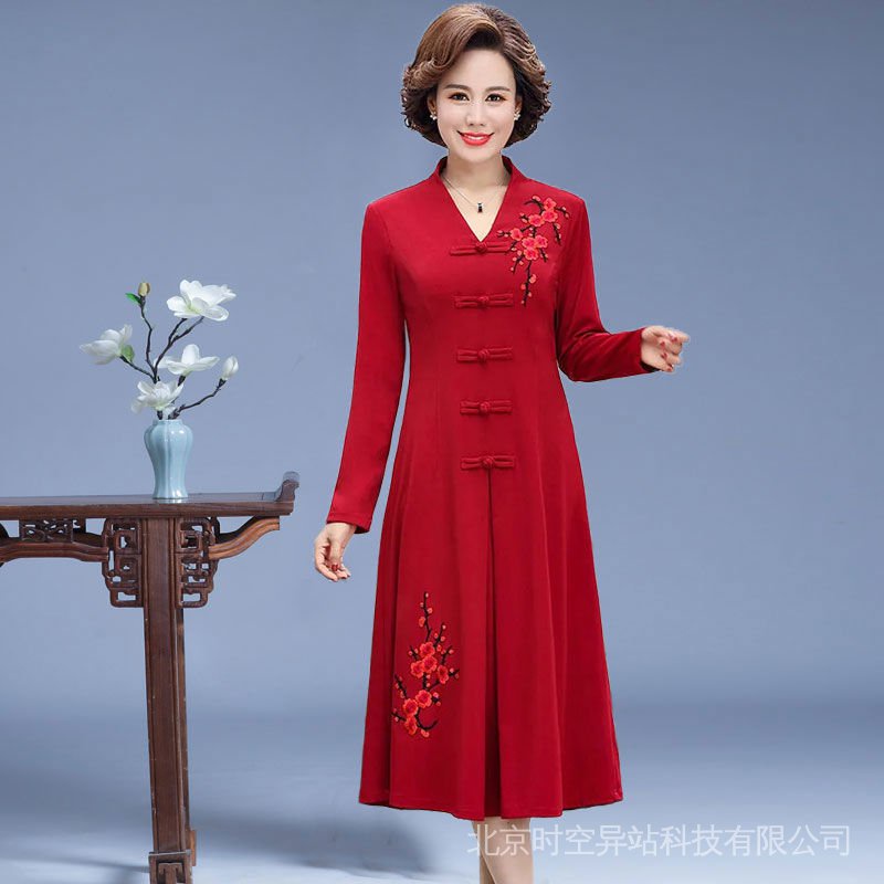 Đầm Thiết Kế Mới Thời Trang Mùa Thu Dành Cho Phụ Nữ Trung Niên Từ 2022-40-50 Tuổi