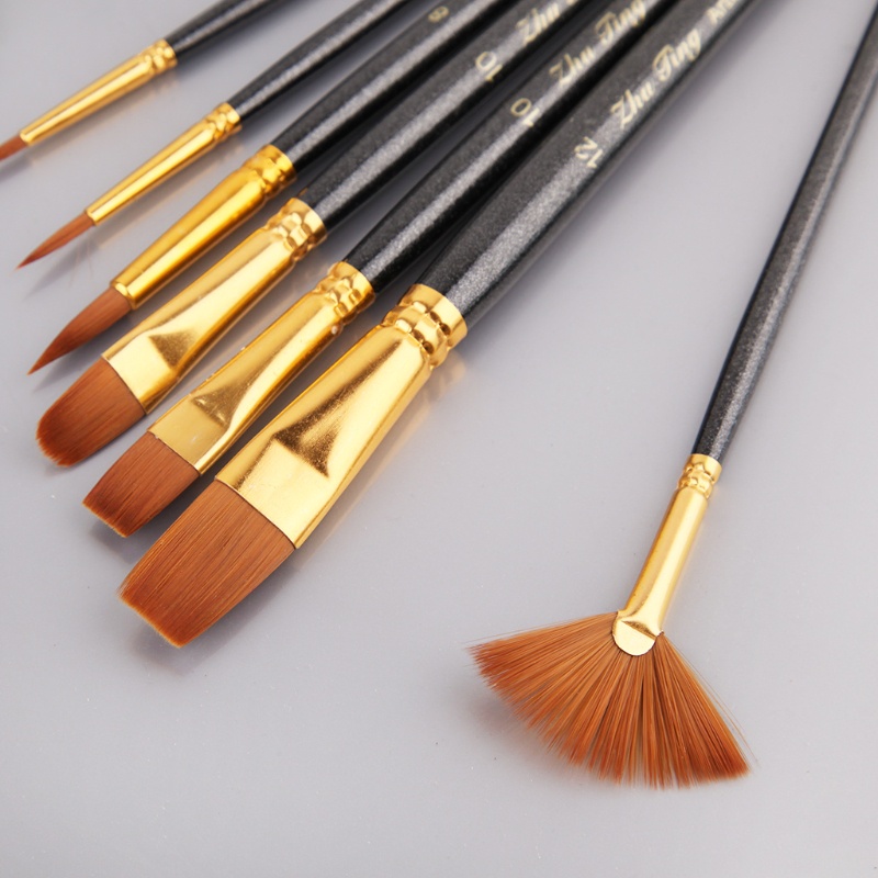 Cọ vẽ tranh sơn dầu chuyên nghiệp sợi nylon kiểu dáng khác nhau