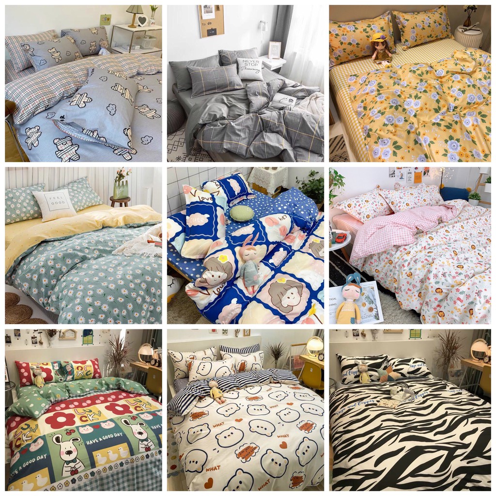 Bộ Chăn Ga Gối Cotton Poly Mẫu Bổ Sung Đẹp Nhất Đủ Kích Thước Có Sẵn