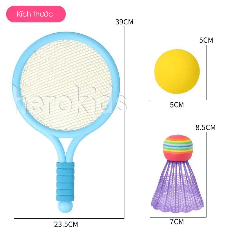 Đồ chơi cầu lông cho bé, bộ vợt cầu lông trẻ em kiêm tenis