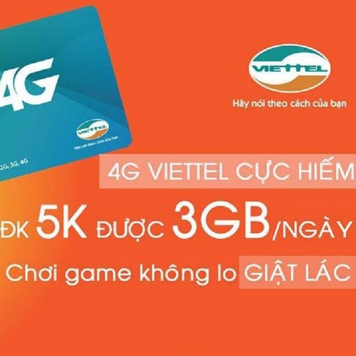 SIM 4G VIETTEL MT5C 3GB DATA CHỈ VỚI 5K