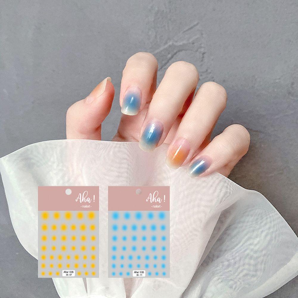Miếng Dán Trang Trí Móng Tay Tự Dính Trong Mờ Họa Tiết Trái Tim Phong Cách Vintage