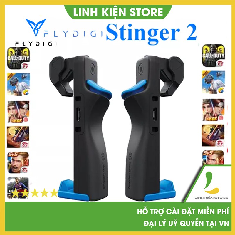 BỘ 2 Nút Bắn Flydigi Stinger Pro Chơi Game Cực Nhanh, Chuẩn Xác Cho Game PUBG, ROS, Free Fire, BH 12 Tháng