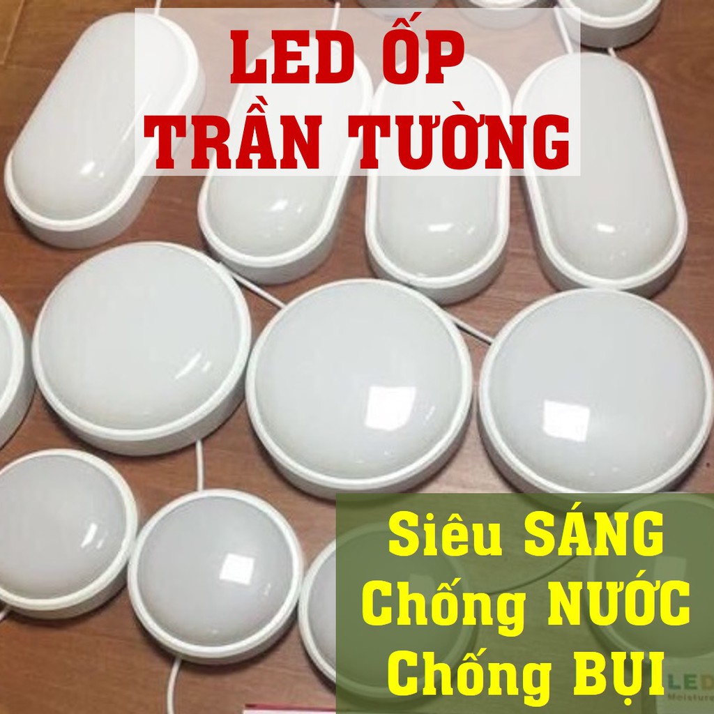 💥Chính Hãng💥 ĐÈN LED ỐP TRẦN NỔI 15W, 20W TRÒN, BẦU DỤC, VIỀN ĐEN TRẮNG, IP 65 chống Bụi Nước Hàng cao cấp siêu bền