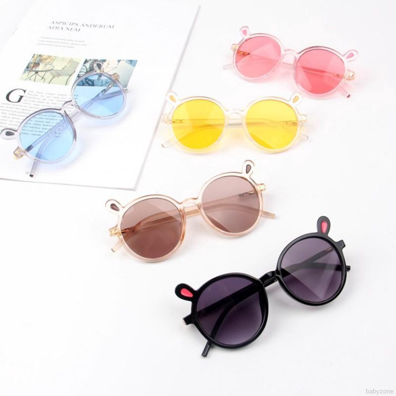 Kính mát gọng kim loại tròn chống tia UV kiểu dáng retro cho bé
