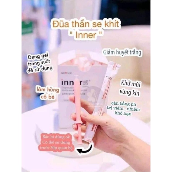 Inner gel - đũa thần inner gel se khít vùng kín số 1 Hàn Quốc sạch thơm làm hồng hộp 30 que