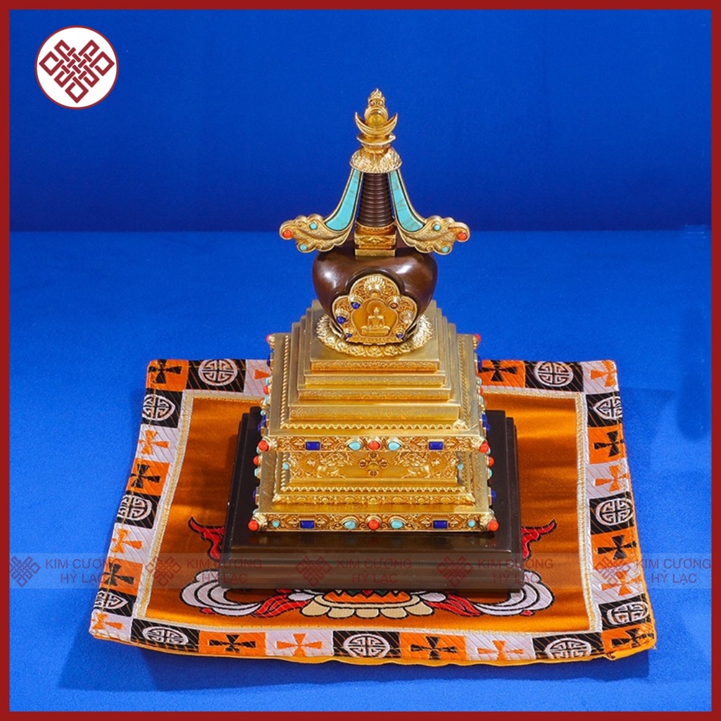 Tấm Lót Tượng Lót Pháp Khí Mật Tông  Biểu Tượng Kalachakra
