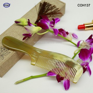 Lược sừng xuấtnhật - coh137 lược chuôi trơn tru đơn giản tiện ích- horn comb of hahanco _chăm sóc tóc