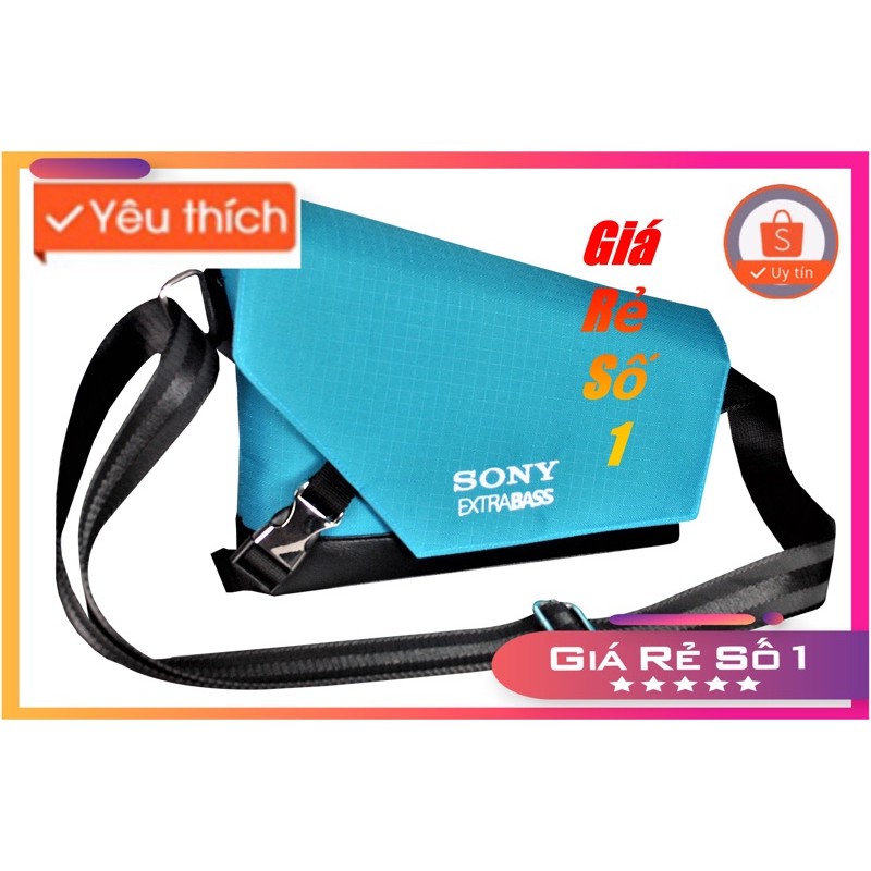 Túi đeo chéo xanh Sony Extrabass- khuyến mãi chính hãng từ Sony-có video hàng thật siêu xịn