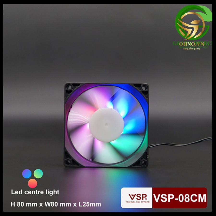 Quạt Tản Nhiệt Thùng Máy Vi Tính V-08CM LED  Bộ Tản Nhiệt Khí Chất Lượng Cho Case PC - OHNO VIỆT NAM