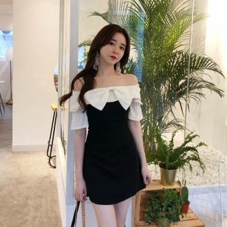 Đầm chữ a trễ vai mini Emilyshop