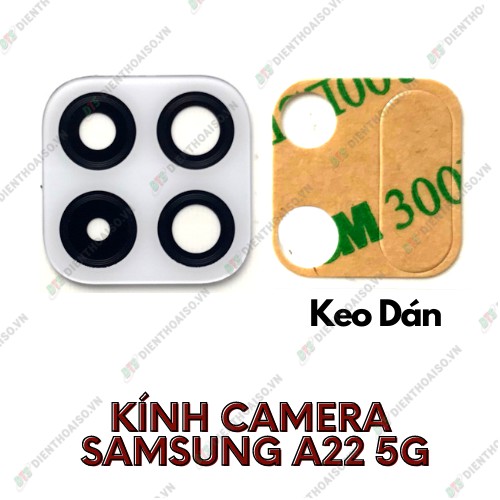 Kính camera samsung a22 5g kèm keo dán