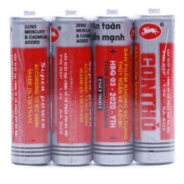 Pin đồ chơi con thỏ AA 💎LÂM DƯỢNG TOYS💎Vỉ 4 viên pin con thỏ loại to, pin lắp đồ chơi cho bé RABBIT/AA 1.5V