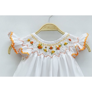 ĐẦM SMOCK CÁNH TIÊN TRẮNG