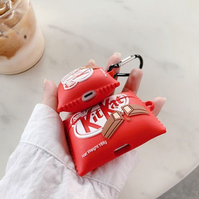 Cute Airpods 1 2 pro case Nestle Kitkat chocolate 3D soft silicone protective cover for apple wireless bluetooth headset