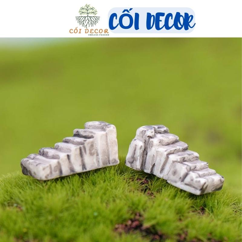 Tiểu cảnh mini ❤️ Cầu thang đá tiểu cảnh trang trí sen đá, sân vườn, bể cá, bể terrarium