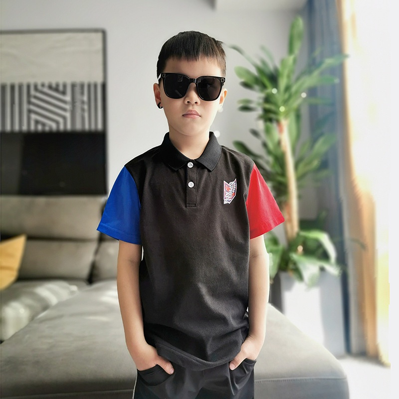 AL19 Size150-160 (34-40kg) Áo thun bé trai size đại (Áo thun POLO ngắn tay AKL) Thời trang trẻ Em hàng quảng châu