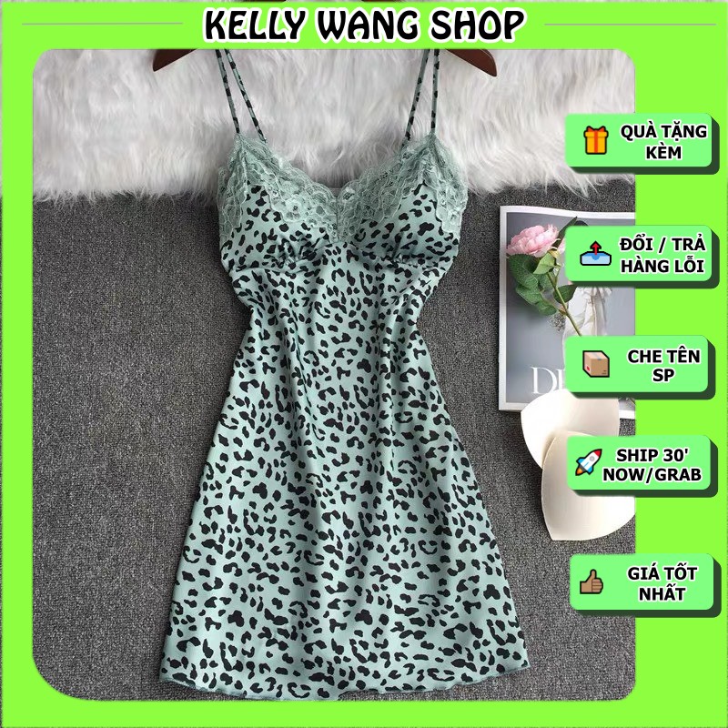 Sx547- váy ngủ lụa phối ren cao cấp (có 3 size)  KellyWang