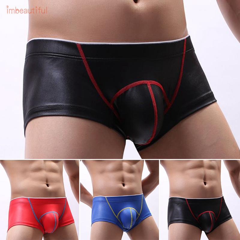 Male Briefs Solid Color Boxer Male Underwear Shorts Knickers Bulge Pouch Trunks Panties Thongs Bikini Clothing