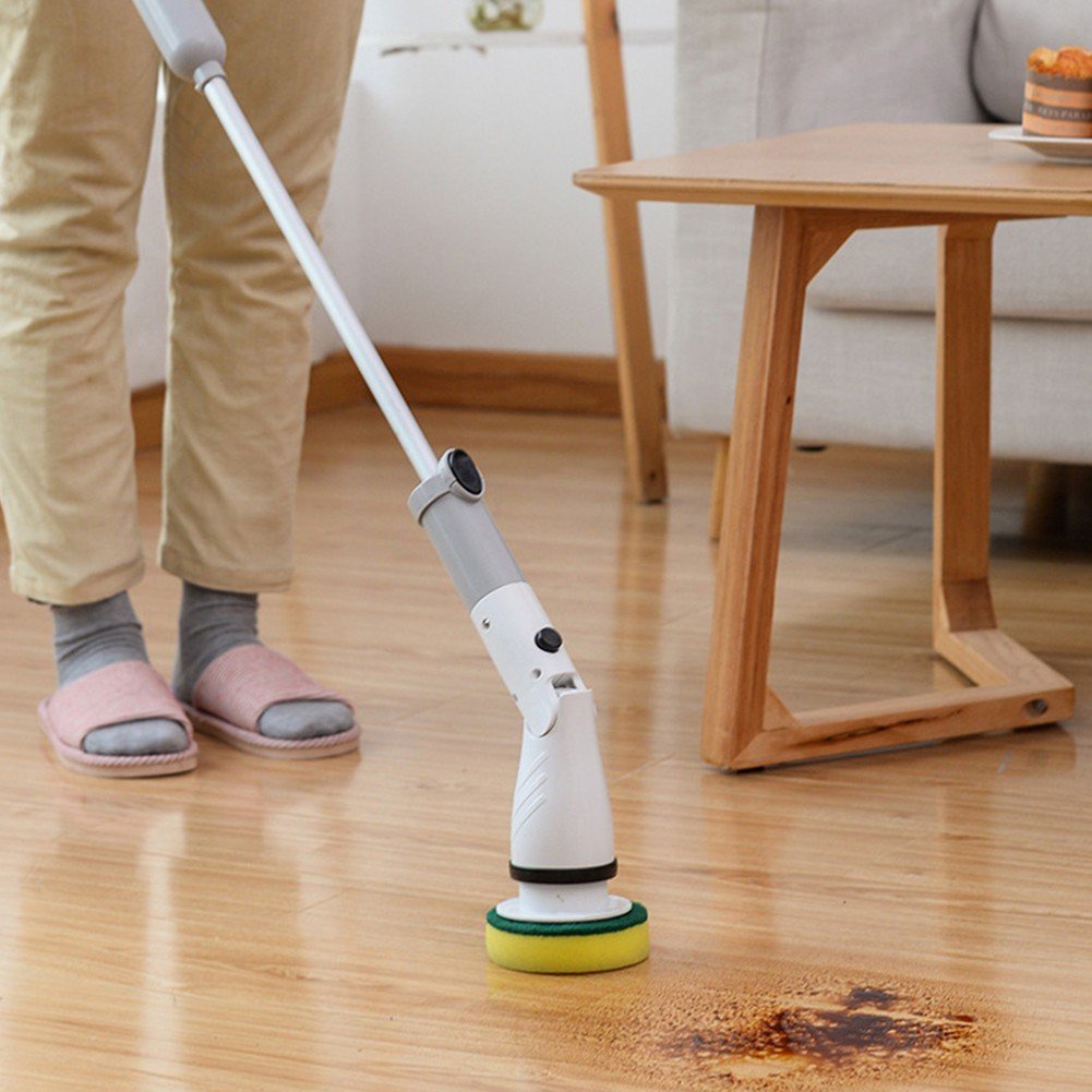 Chổi Điện Đa Năng Chà Nhà Vệ Sinh - Tặng 4 Đầu Thay Thế Cọ Rửa Thông Minh - Dễ Dàng Tháo Lắp - Bảo Hành 12 Tháng