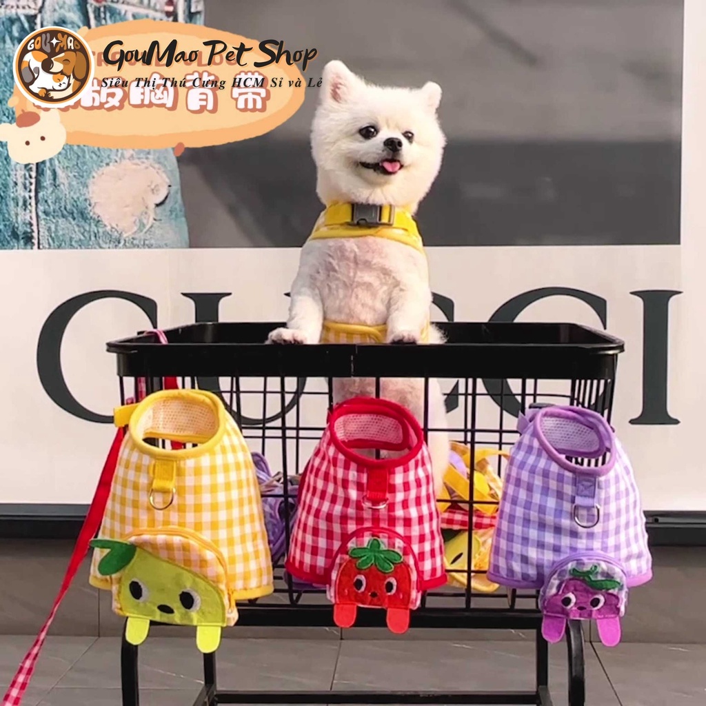 Dây dắt có túi siêu đáng yêu dành cho chó mèo - Goumao pet