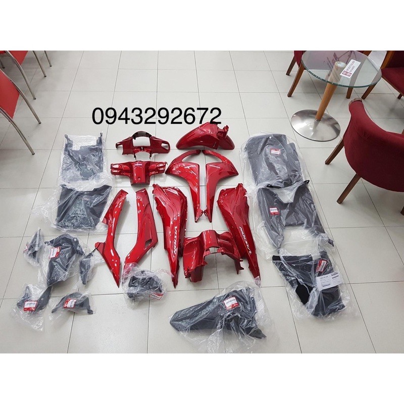 Bộ Nhựa Vision 2016-2018 Đỏ Tươi *R340C* ( Đỏ Nâu ) Honda