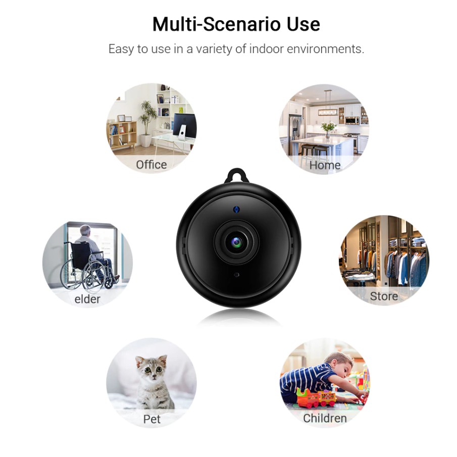 Camera IP E08 - Kết Nối Wifi - Có Tiếng Việt - Độ Phân Giải Full HD Tặng Kèm Thẻ Nhớ - Hàng Chính Hãng Full Box - BH6T