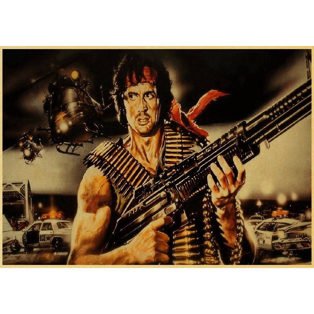 Poster Phim First blood 1 / Rambo Phong Cách Retro