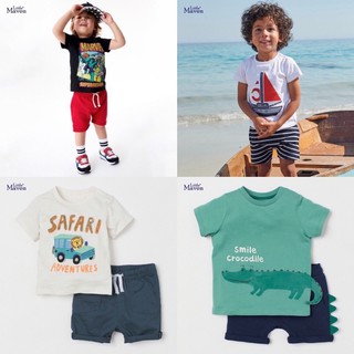 Bộ bé trai Little Maven thun cotton