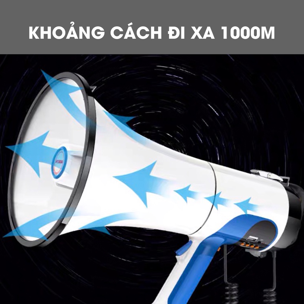 Loa phóng thanh Bluetooth công suất 100W Micro dây trực tiếp còi hú báo động Sunrise SH-109U-MP3 Loa ghi âm rao bán hàng