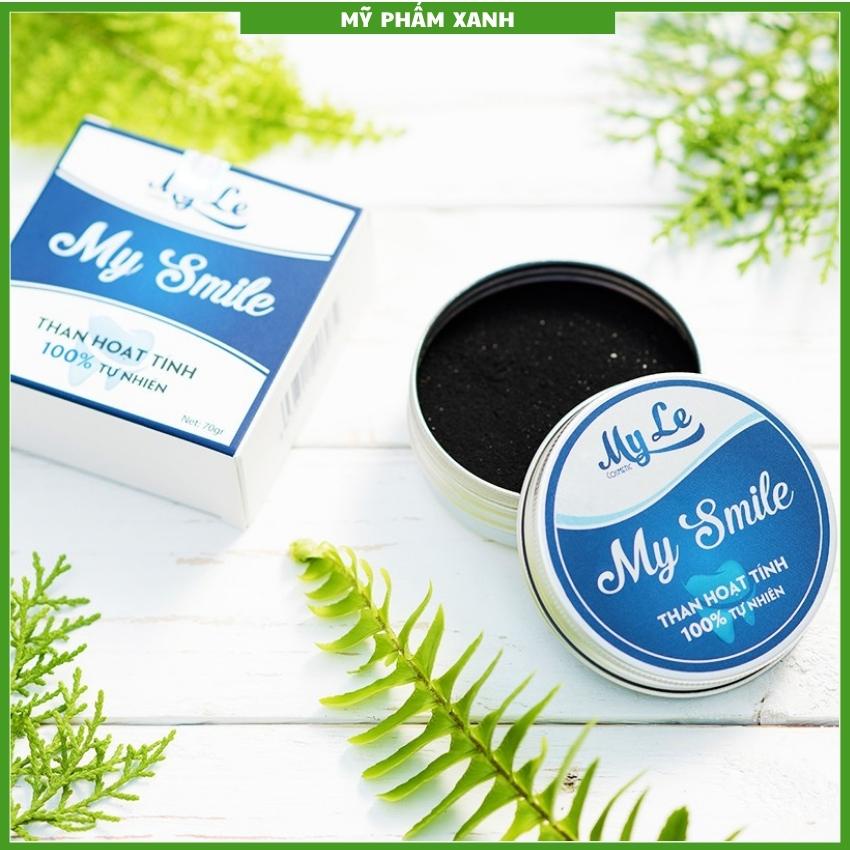 Tẩy trắng răng bột trắng răng than hoạt tính My Smile 50gr bột đánh răng từ than tre hoạt tính