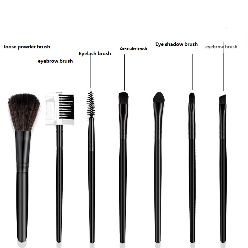 Set 7 Cọ Trang Điểm Phấn Mắt / Kem Nền / Lông Mi / Kẻ Mắt Chuyên Dụng Cho Trang Điểm