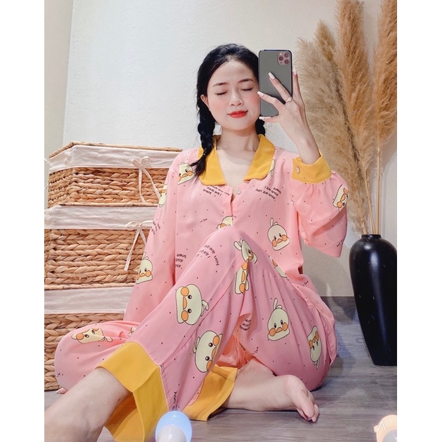 Bộ Lụa Cổ Sen Tay Dài