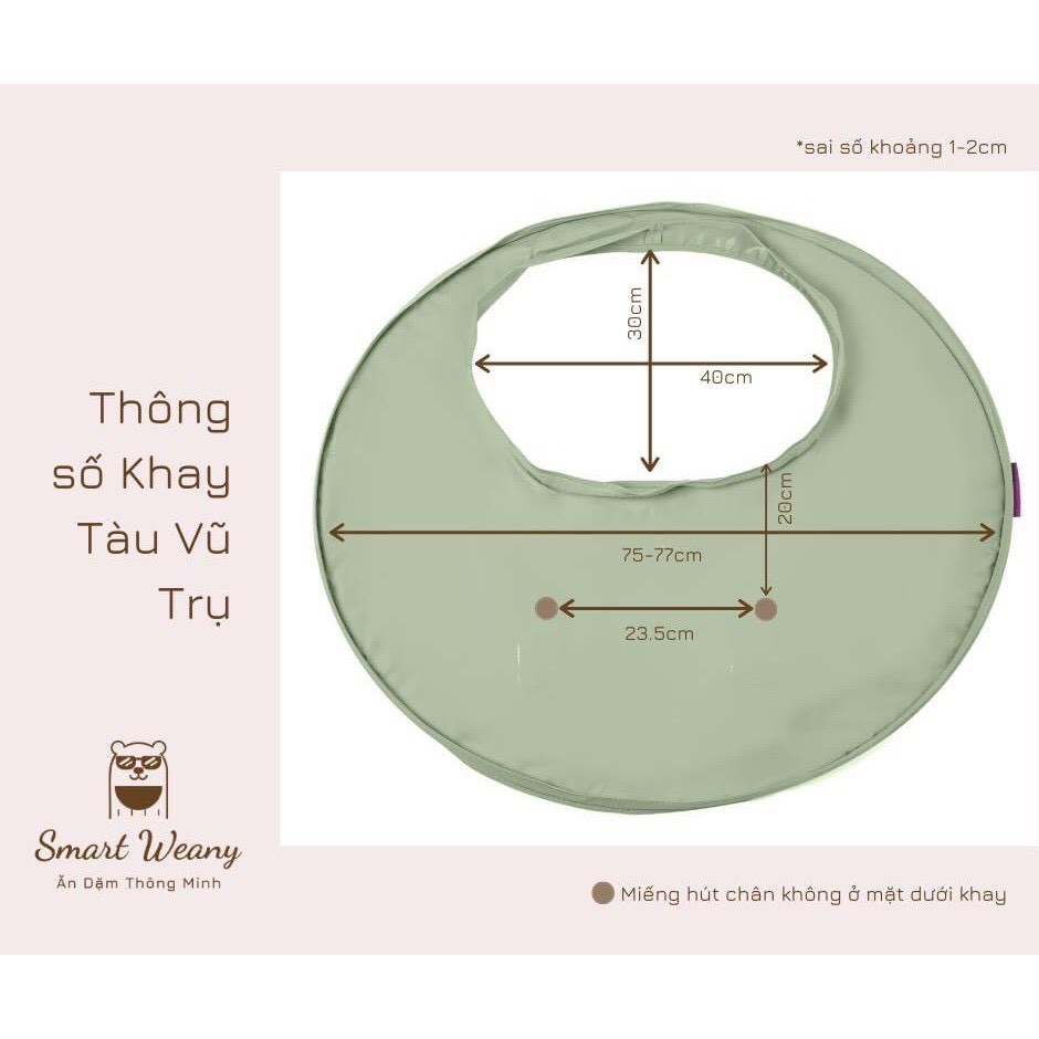 [TIDY TOT– 1 ĐỔI 1 NẾU LỖI DO NSX] Bộ yếm và khay tàu vũ trụ TIDYTOT đặc biệt cần thiết cho trẻ ăn dặm bé chỉ huy BLW