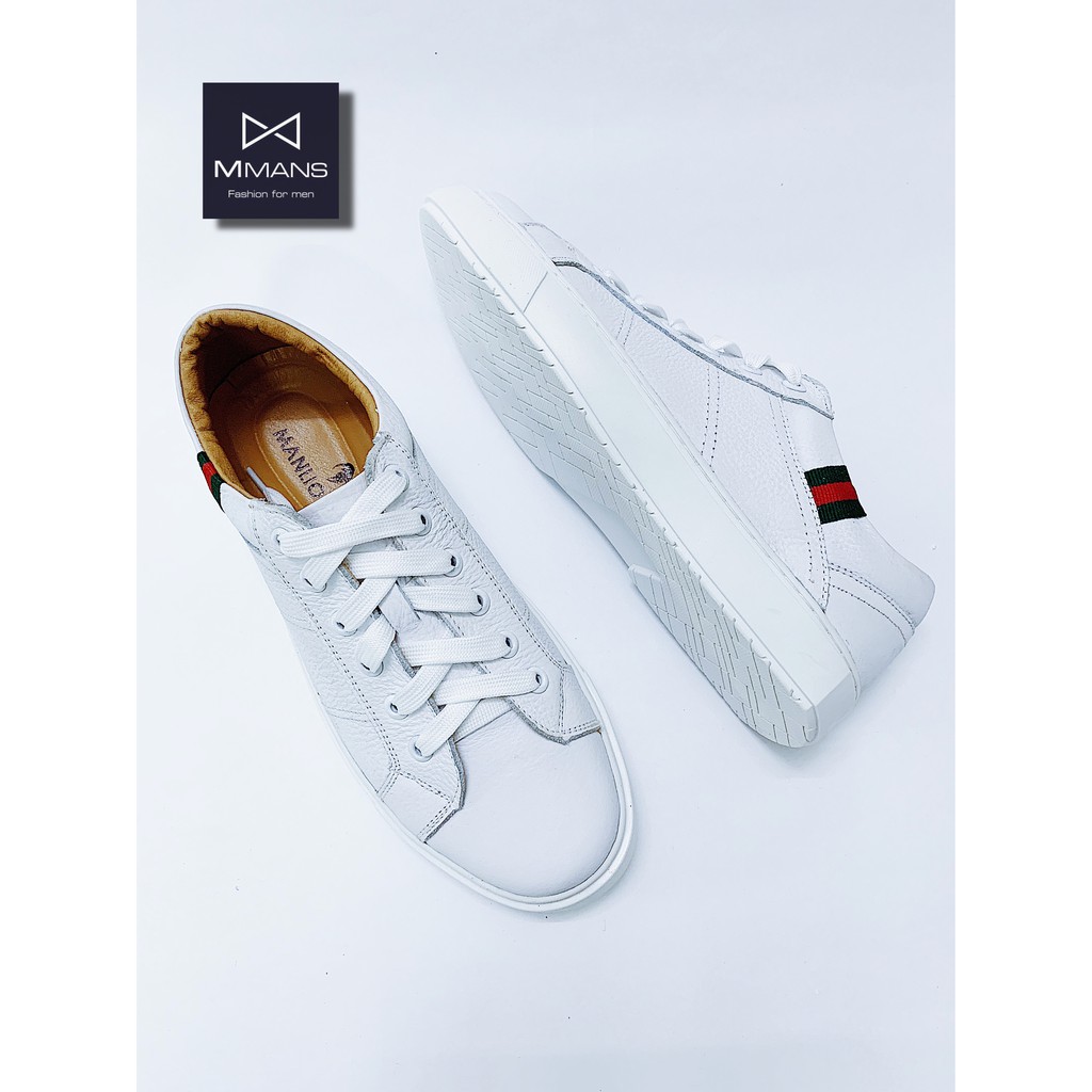 Giày nam trắng sneakers cao cấp chất DA THẬT siêu đẹp, siêu bền bảo hành 1 năm | BigBuy360 - bigbuy360.vn