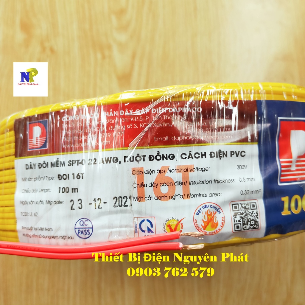 Dây Điện Đôi Mềm 2x0.5mm ,2x0.75mm, 2x1mm, 2X1.5mm- Bán Lẻ Theo Mét