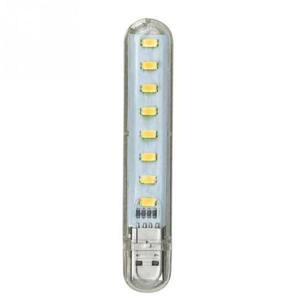 Đèn LED 8 bóng siêu sáng gắn cổng USB