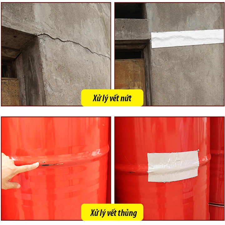 Băng Keo Siêu Dính Đa Năng Rộng 5cm/10cm Chống Thấm Cho Tường, Keo Dán Trần Nhà, Mái Tôn, Ống Nước Siêu Dính