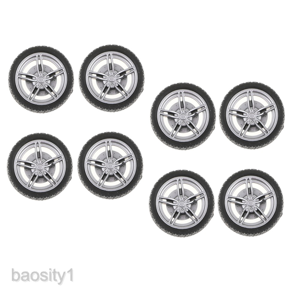 Set vành bánh xe 5 căm + lốp cao su 30mm cho xe đua RC