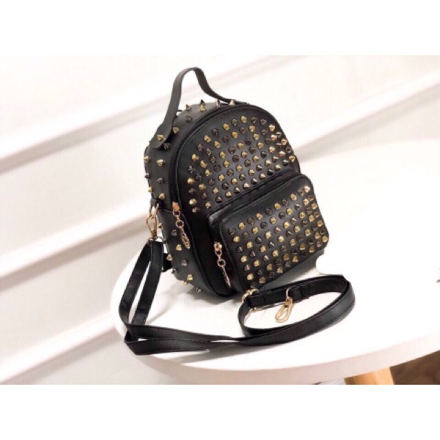 Balo Nữ Đinh khoá Đồng mini size 20cm x 25cm