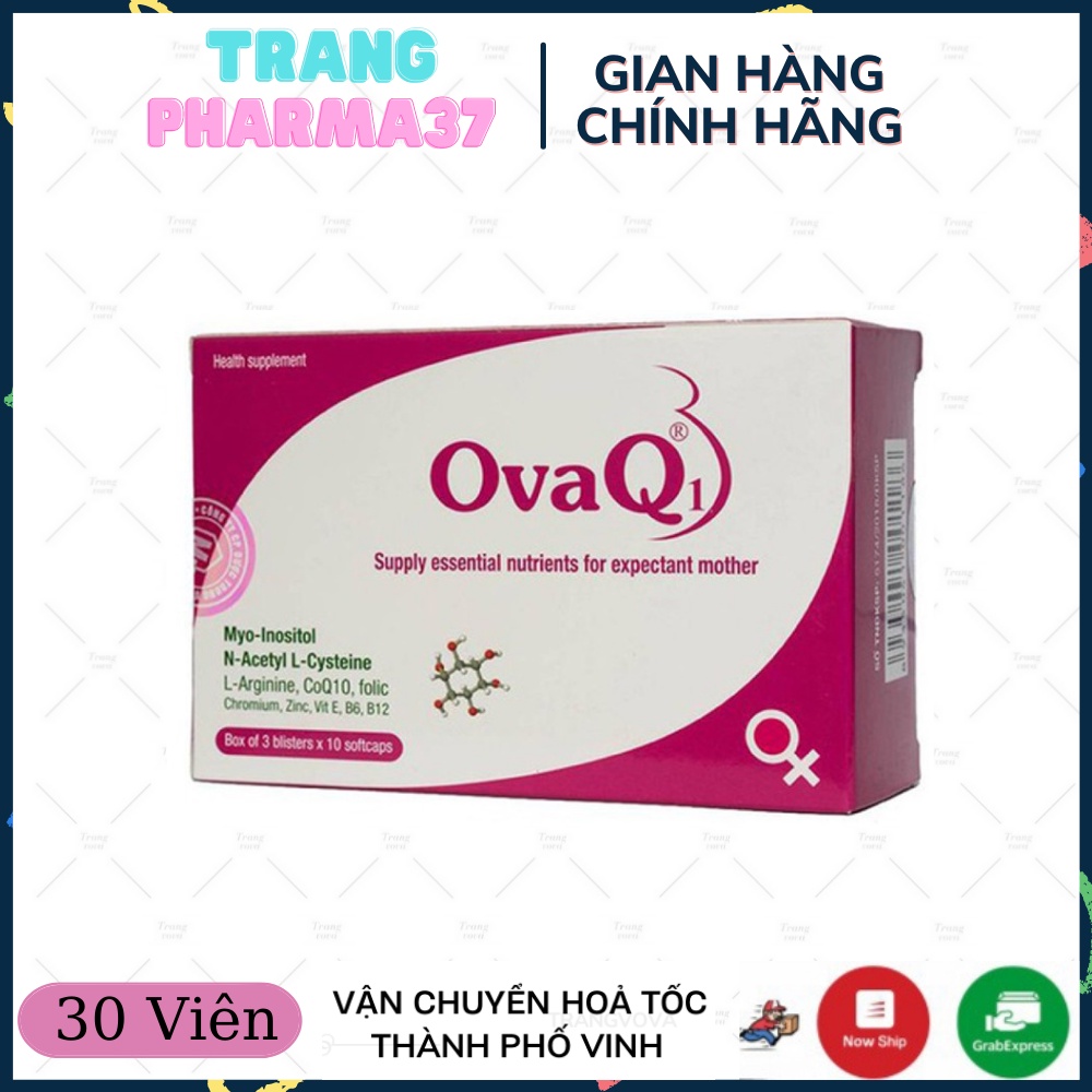OvaQ1 giải pháp giảm vô sinh ở nữ giới - Tăng khả năng thụ thai hộp 30 Viên