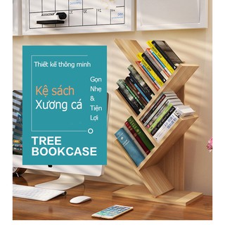 kệ sách GỖ HÌNH XƯƠNG CÁ có ảnh thật