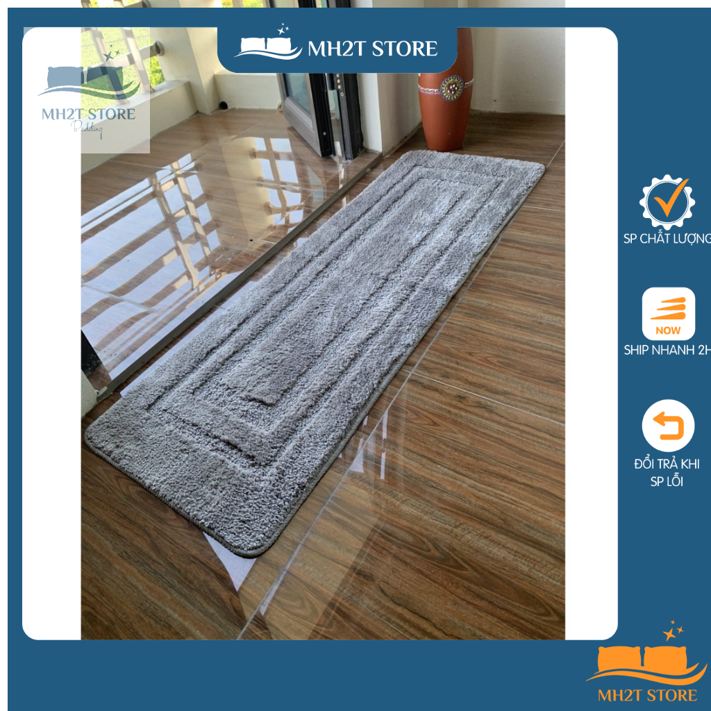 Thảm lau chân, thảm decor  sợi bông cotton 100% siêu mềm mại-2 kích thước 40x60/40x120cm SHOP MH2T STORE