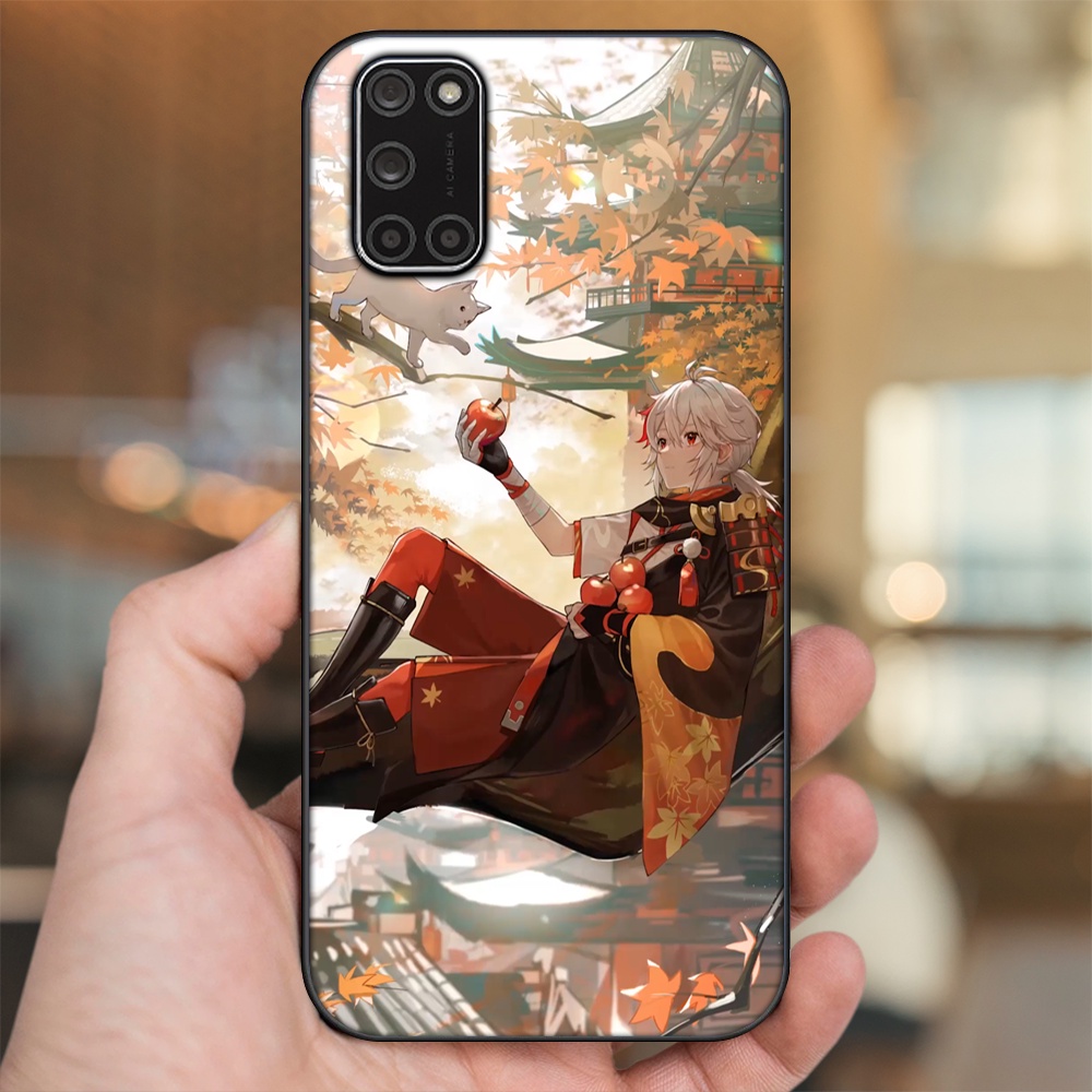 Ốp lưng Oppo A52, A92 viền đen in hình Kazuha Genshin Impact