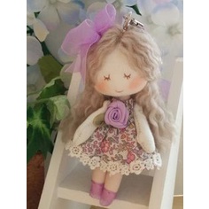 Kit nguyên liệu may búp bê mini treo túi sách- Diy tự làm búp bê đang yêu- MIE HANDMADE SHOP