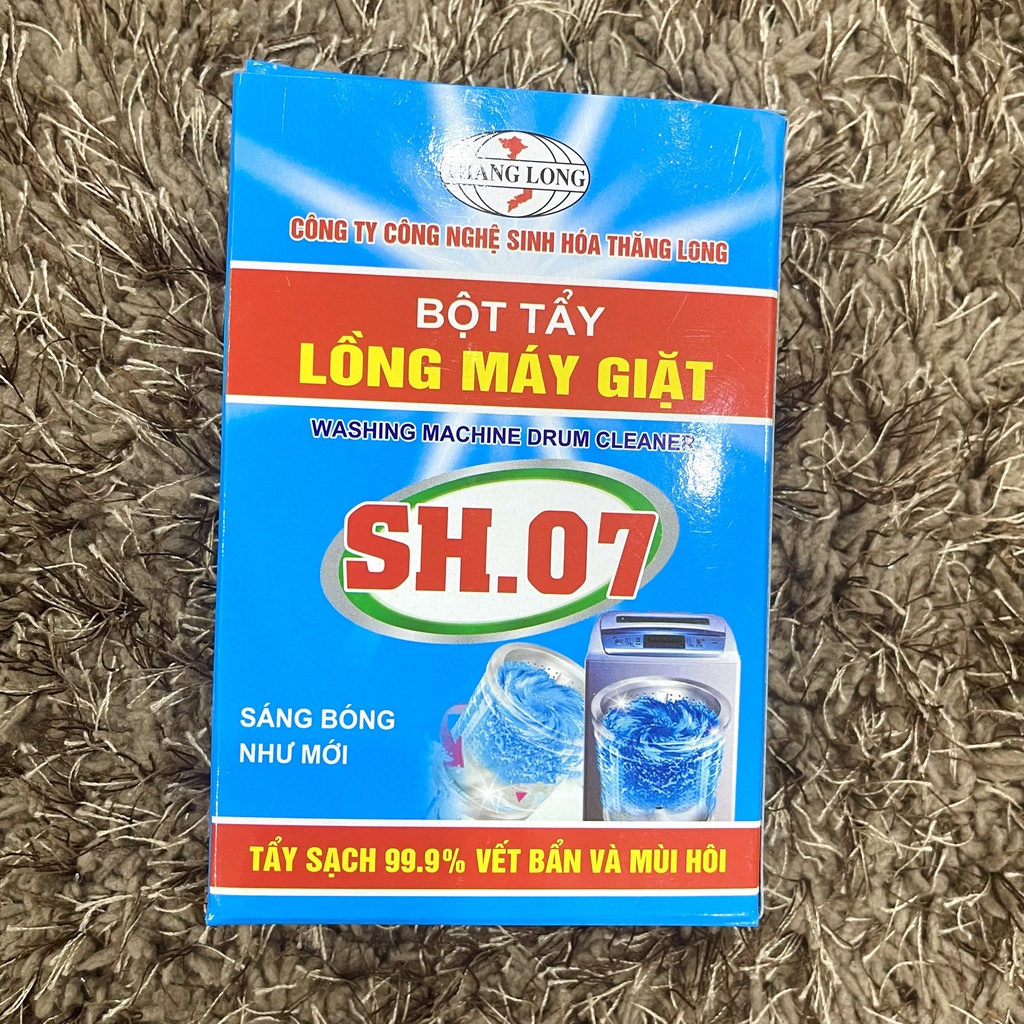 [ SỈ 3 HỘP ] TẨY LỒNG MÁY GIẶT SH07-1 hộp 2 gói - Khử mùi, vệ sinh máy giặt - Không hiệu quả hoàn tiền - Hàng CHÍNH HÃNG