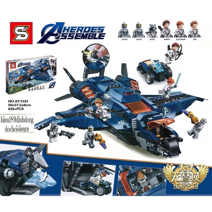 Lắp ráp xếp hình siêu anh hùng SY 1333 : Tàu bay