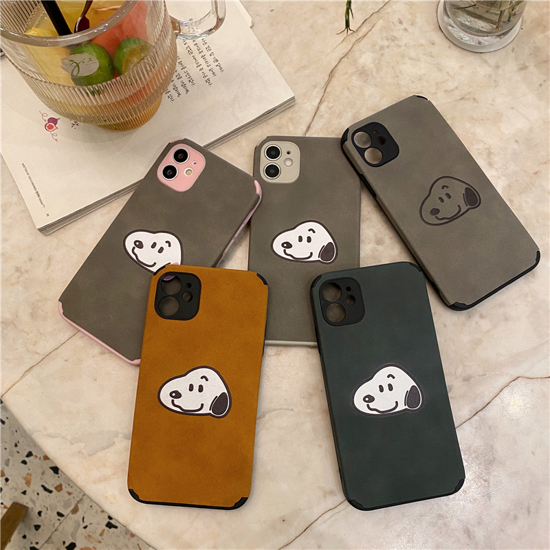 Cute Snoopy Leather Case for iPhone 11 Pro Max 6/6s 7/8 Plus