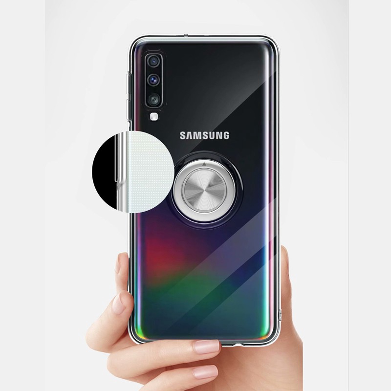 Ốp Điện Thoại Trong Suốt Cho Samsung Galaxy A20 A30 / A9 2018 / A9 Pro 2018 / A9 Star Pro Giá Đỡ Nhẫ